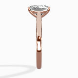 Modern Slim Hidden Halo Solitaire Ring Engagement Ring