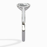Modern Slim Hidden Halo Solitaire Ring Engagement Ring