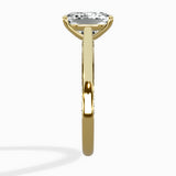 Modern Slim Hidden Halo Solitaire Ring Engagement Ring