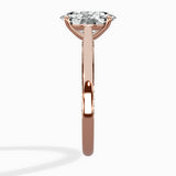 Modern Slim Hidden Halo Solitaire Ring Engagement Ring