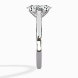 Modern Slim Hidden Halo Solitaire Ring Engagement Ring