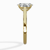 Modern Slim Hidden Halo Solitaire Ring Engagement Ring