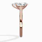 Modern Slim Hidden Halo Solitaire Ring Engagement Ring