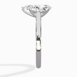 Modern Slim Hidden Halo Solitaire Ring Engagement Ring