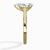 Modern Slim Hidden Halo Solitaire Ring Engagement Ring