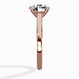 Modern Slim Hidden Halo Solitaire Ring Engagement Ring