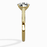Modern Slim Hidden Halo Solitaire Ring Engagement Ring