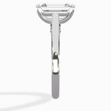 Modern Slim Hidden Halo Solitaire Ring Engagement Ring
