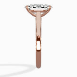 Modern Slim Hidden Halo Solitaire Ring Engagement Ring