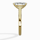 Modern Slim Hidden Halo Solitaire Ring Engagement Ring