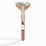 Modern Slim Hidden Halo Solitaire Ring Engagement Ring