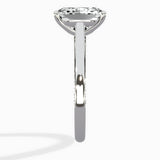 Modern Slim Hidden Halo Solitaire Ring Engagement Ring