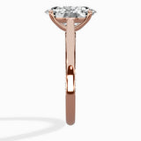 Modern Slim Hidden Halo Solitaire Ring Engagement Ring