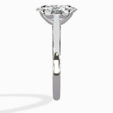 Modern Slim Hidden Halo Solitaire Ring Engagement Ring