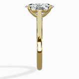 Modern Slim Hidden Halo Solitaire Ring Engagement Ring