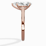 Modern Slim Hidden Halo Solitaire Ring Engagement Ring
