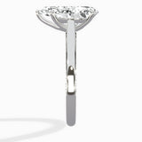 Modern Slim Hidden Halo Solitaire Ring Engagement Ring