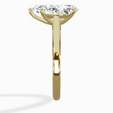Modern Slim Hidden Halo Solitaire Ring Engagement Ring