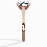 Modern Slim Hidden Halo Solitaire Ring Engagement Ring