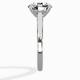 Modern Slim Hidden Halo Solitaire Ring Engagement Ring