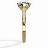 Modern Slim Hidden Halo Solitaire Ring Engagement Ring