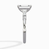 Angled Bypass Pave Solitaire Ring Engagement Ring
