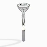Angled Bypass Pave Solitaire Ring Engagement Ring