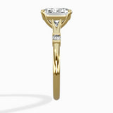 Angled Bypass Pave Solitaire Ring Engagement Ring