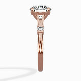 Angled Bypass Pave Solitaire Ring Engagement Ring