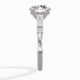Angled Bypass Pave Solitaire Ring Engagement Ring