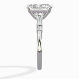 Angled Bypass Pave Solitaire Ring Engagement Ring