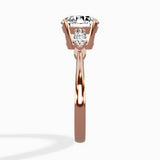 Three Stone Tapered Accent Ring Engagement Ring