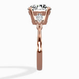 Three Stone Tapered Accent Ring Engagement Ring