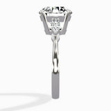 Three Stone Tapered Accent Ring Engagement Ring