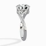 Open Swirl Bypass Solitaire Ring Engagement Ring