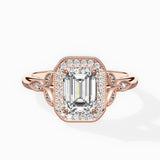 Floral Vintage Style Engagement Ring