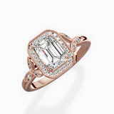 Floral Vintage Style Engagement Ring