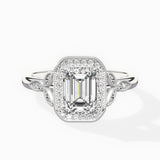Floral Vintage Style Engagement Ring