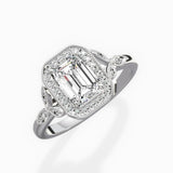 Floral Vintage Style Engagement Ring
