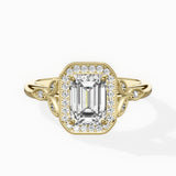 Floral Vintage Style Engagement Ring