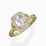 Floral Vintage Style Engagement Ring