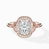 Floral Vintage Style Engagement Ring