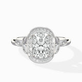 Floral Vintage Style Engagement Ring