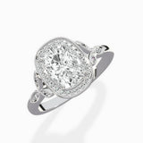 Floral Vintage Style Engagement Ring