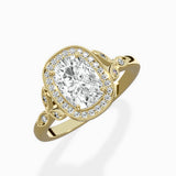 Floral Vintage Style Engagement Ring