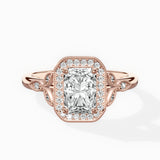 Floral Vintage Style Engagement Ring