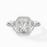 Floral Vintage Style Engagement Ring