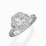 Floral Vintage Style Engagement Ring