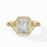 Floral Vintage Style Engagement Ring