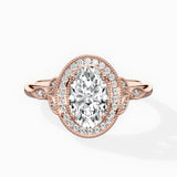 Floral Vintage Style Engagement Ring